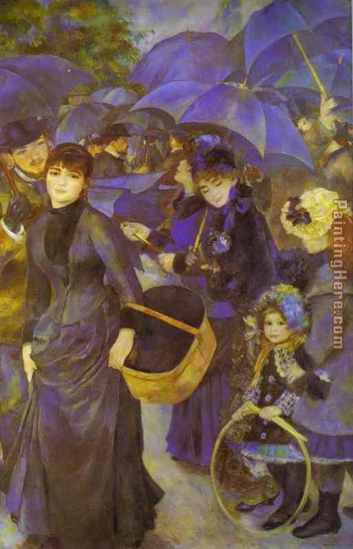 The Umbrellas painting - Pierre Auguste Renoir The Umbrellas art painting